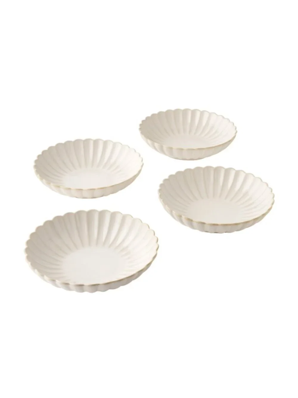 The Pioneer Woman Home Cream 4 Set Colette 100% Stoneware Round Dinner Bowls